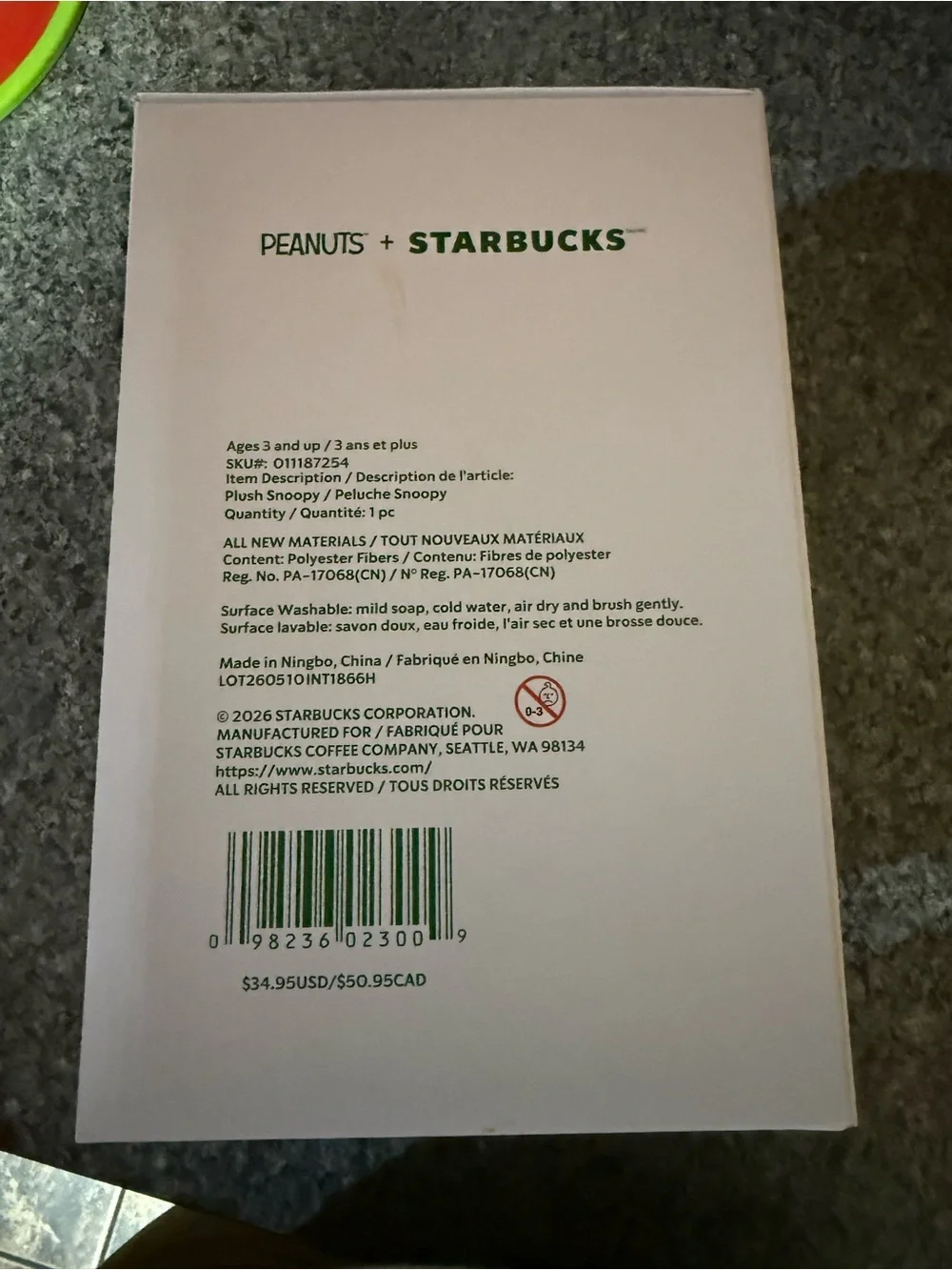 Starbucks collaboration peanuts